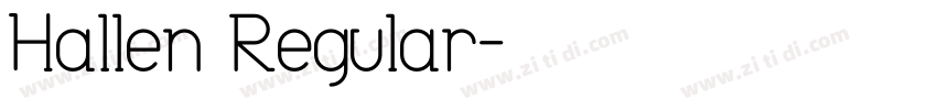 Hallen Regular字体转换